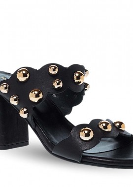 Γυναικεία Δερμάτινα Πέδιλα Με Τακούνι Maison Minrelle 11633146