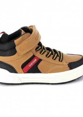 Παιδικό Μποτάκι για Αγόρι Geox Ανατομικό Χρώματος Καφέ Κίτρινο J26HAA 0MEFU C2G9B