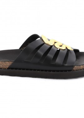 Γυναικεία Comfort Παντόφλα Ateneo Χρώματος Μαύρο 6503.B