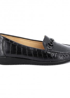 QUNHUI SHOES - Γυναικείο Μοκασίνι Qunhui Shoes Χρώματος Μαύρο A2225