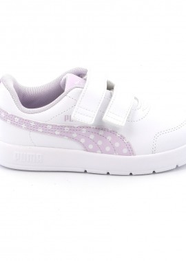 Παιδικό Αθλητικό Παπούτσι για Κορίτσι Puma Courtflex V3 Dotty V Ps Χρώματος Λευκό 398758-04