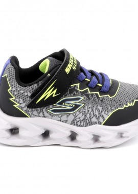 Παιδικό Αθλητικό Παπούτσι για Αγόρι Skechers Zorento με Φωτάκια On/Off Χρώματος Γκρι 400603N-BKYL