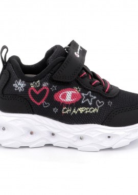 Παιδικό Αθλητικό Παπούτσι για Κορίτσι Champion Funfair Print G Td Low Cut Shoe με Φωτάκια Χρώματος Μαύρο S33234-KK009