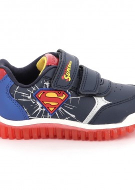 Παιδικό Αθλητικό Παπούτσι για Αγόρι Geox Spiderman Lightloo Ανατομικό με Φωτάκια On/Off Χρώματος Μπλε B565ZB 000BC C4226