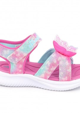 Παιδικό Πέδιλο για Κορίτσι Skechers Butterfly Brites με φωτάκια Χρώματος Ροζ 303109L_PKMT