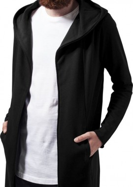 Ανδρική Ζακέτα Long Hoodie Open Edge TB1389 Urban Classics Μαύρο
