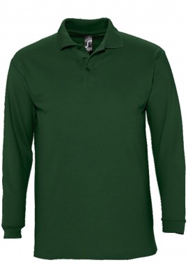 SOLS - Ανδρική Μπλούζα Polo 11353 SOL'S Winter II Μακρυμάνικη Πικέ Golf Green