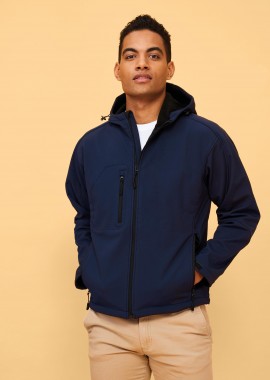 Ανδρικό Softshell Μπουφάν με Κουκούλα 46602 SOL'S Replay French Navy