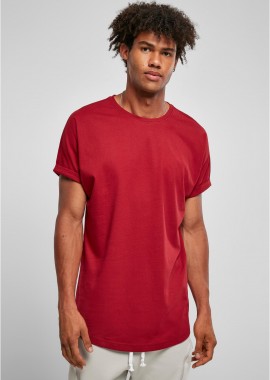 T-Shirt Long Shaped Turnup TB1561 Urban Classics Brick Red