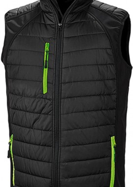 Result - Ανδρικό Αμάνικο Μπουφάν Softshell R238X Result Black/Lime