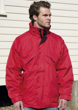 Μπουφάν 3 σε 1 με Fleece R068X Result Black Red
