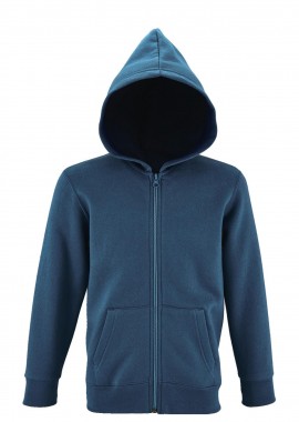 SOLS - Παιδική ζακέτα φούτερ με κουκούλα Stone Kids SOLS 02092 Slate Blue