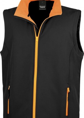 Result - Ανδρικό Αμάνικο Μπουφάν Softshell R232M Result Core Black/Orange