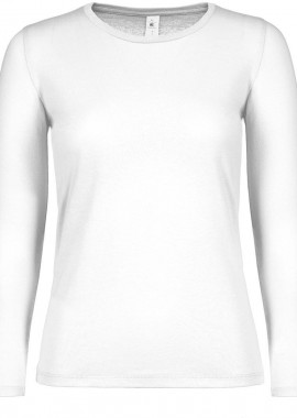 B & C - Γυναικείο Μακρυμάνικο T-Shirt TW06T B & C White
