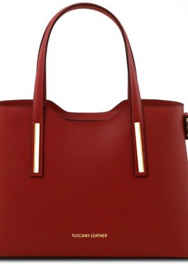 Tuscany Leather - Γυναικεία Τσάντα Δερμάτινη TL141521 Tuscany Leather Olimpia S Κόκκινο