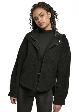 Urban Classics - Γυναικείο Κοντό Μπουφάν Sherpa TB4545 Urban Classics black Black