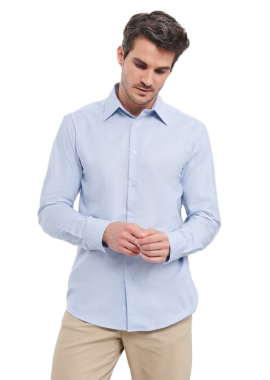 Russell - Ανδρικό Μακρυμάνικο Πουκάμισο R-922M-0 Russell Oxford Blue