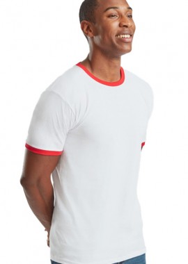 Fruit of the Loom - Ανδρικό T-Shirt Ringer 61-168-0 Fruit of the Loom White/Red