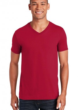 Gildan - Ανδρικό T-Shirt Softstyle 64V00 Gildan V-Neck Red