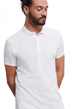 Russell - Ανδρική Μπλούζα Polo R-566M-0 Russell Fitted Stretch Slim Fit White