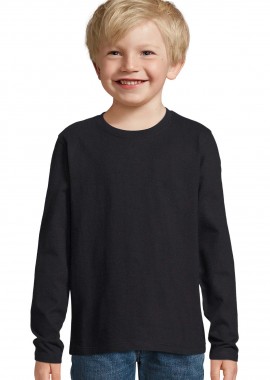Παιδικό μακρυμάνικο T-shirt Imperial LSL Kids SOLS 02947 Deep Black