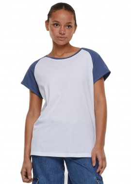 Urban Classics - Γυναικείο T-Shirt Raglan TB1913-12890 Urban Classics White/Vintageblue