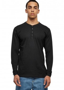 Ανδρικό μακρυμάνικο T-Shirt Basic με κουμπιά Urban Classics TB276 Black