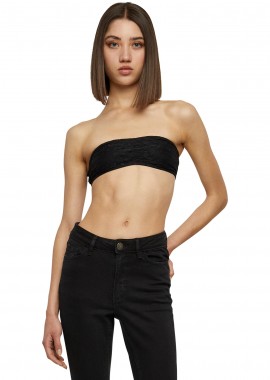 Urban Classics - Σουτιέν Bandeau με δαντέλα Urban Classics TB586 Black