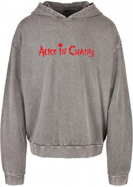 Rock Avenue - Oversized Premium Hoodie Alice In Chains Logo Name Art Rock Avenue Asphalt