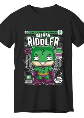 T-Shirt Batman Riddler Pop Culture Black