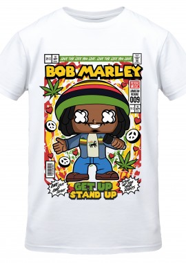 T-Shirt Bob Marley Pop Culture White