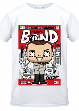 Pop Culture - T-Shirt James Bond Pop Culture White