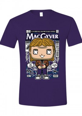 Pop Culture - T-Shirt Macgyver Pop Culture Purple