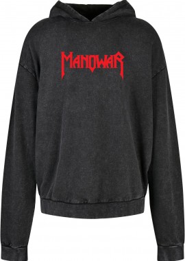 Oversized Premium Hoodie Manowar Rock Avenue Black