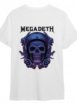 Rock Avenue - T-Shirt Megadeth Art2 Rock Avenue White