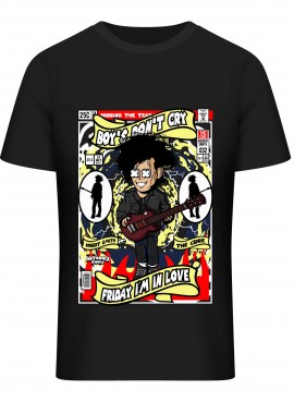 T-Shirt Robert Smith The Cure Pop Culture Black