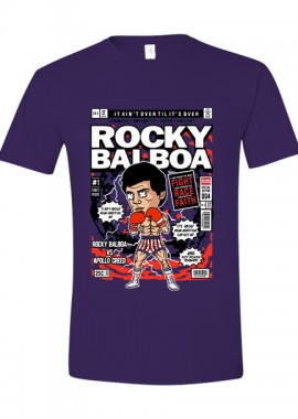 T-Shirt Rocky Balboa Pop Culture Purple