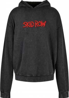 Rock Avenue - Oversized Premium Hoodie Skid Row Band Name Logo Rock Avenue Black