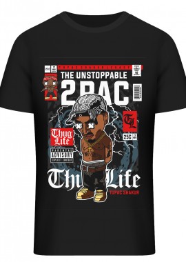 T-Shirt Tupac Pop Culture Black