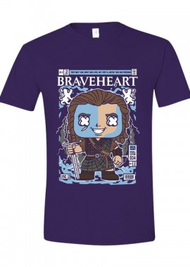 Pop Culture - T-Shirt William Walace Brave Heart Pop Culture Purple