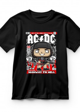 Pop Culture - Παιδικό T-shirt Angus Young ACDC Pop Culture Black