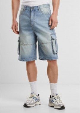 Urban Classics - Βερμούδα Denim Cargo TB7367 Urban Classics new light blue dirty washed