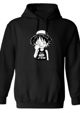 Hoodie Kid Luffy One Piece Pop Culture Black