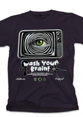 Pop Culture - T-Shirt Wash Your Brain Pop Culture Black
