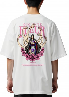 Oversized T-Shirt One Piece Nico Robin Pop Culture White