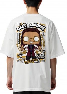 Pop Culture - Oversized T-Shirt Ozzy Osbourne Pop Culture White