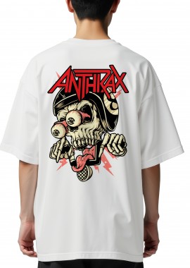 Oversized T-Shirt Anthrax Rock Avenue White