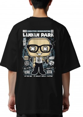 Oversized T-Shirt Chester Bennington Pop Culture Black
