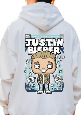 Pop Culture - Hoodie Justin Bieber Pop Culture White