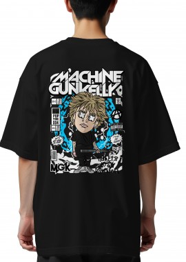 Pop Culture - Oversized T-Shirt Machine Gun Kelly Pop Culture Black